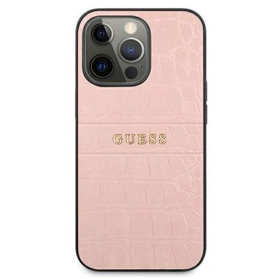 3. Etui Guess Croco Strap Collection na iPhone 13 Pro / 13 6,1" - różowe