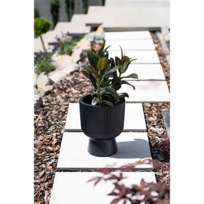 13. DONICZKA DO KWIATÓW MILLY NA NODZE ŚR 24CM BIAŁY