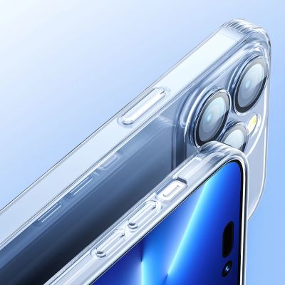 7. Joyroom 14Q Case etui iPhone 14 obudowa pokrowiec z osłoną na aparat przezroczysty (JR-14Q1 transparent)