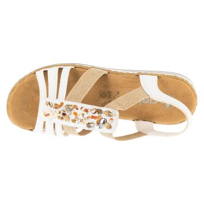3. Rieker Sandals V0656-80 Białe 36