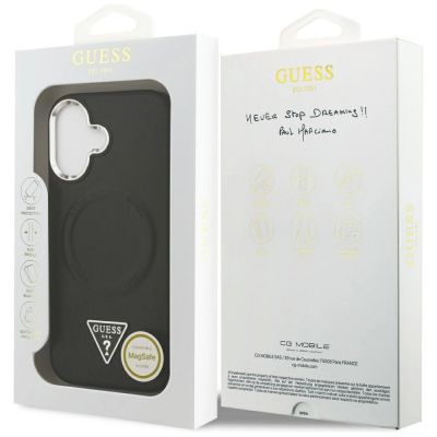 8. Etui Guess Triangle Logo MagSafe na iPhone 17 - czarne