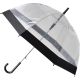 PARASOL DŁUGI TRANSPARENTNY CZARNY SEMI LINE