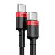 4. Kabel Baseus CATKLF-AL91 USB-C - USB-C PD QC 100W 5A 480Mb/s 2m - czarno-czerwony