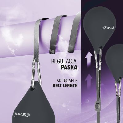 9. ZESTAW HULA HOP MAGNETYCZNY BLACK HHM15 Z LICZNIKIEM HMS + PAS WYSZCZUPLAJĄCY BR163 RED