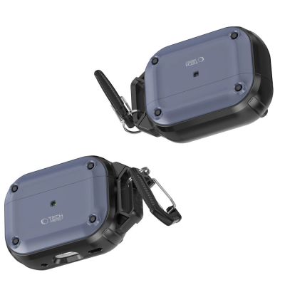 6. Etui Tech-Protect Rough Hook z karabińczykiem na Apple AirPods Pro 1 / 2 - niebieskie