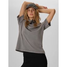 T-shirt loose z nadrukiem damski 4F 4FKAW26TTSHF4506-26S