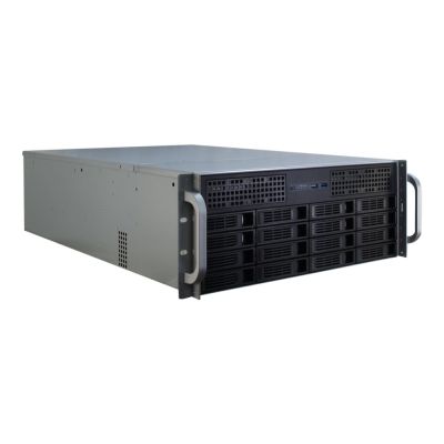Inter-Tech 4U-4416L Rack Czarny, Srebrny