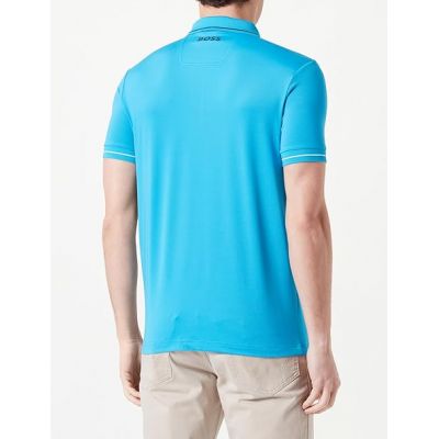 4. Koszulka Polo męska BOSS Paul Pro Turquoise/Aqua slim fit turkusowa (50506203-442)
