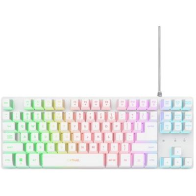4. Klawiatura TKL Trust GXT 833W Thado White