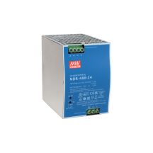 Zasilacz przemysłowy LevelOne 24VDC/480W+szyna DIN srebrny