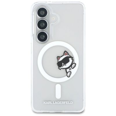 3. Etui Karl Lagerfeld IML Peekaboo Choupette MagSafe na Samsung Galaxy S26 - przezroczyste