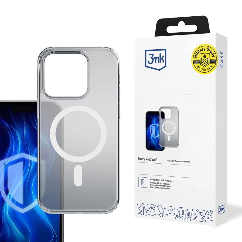14. Etui 3mk Frosty MagCase White na Apple iPhone 16 Pro Max - białe