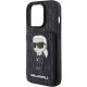 6. Etui Karl Lagerfeld Saffiano Cardslots and Stand Monogram Ikonik Patch do iPhone 15 Pro - czarne