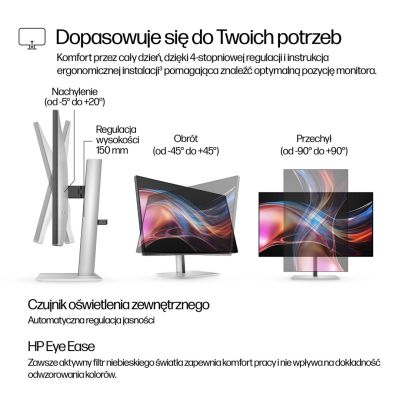 9. Monitor HP S7 PRO 727PU 27 cali 16:9