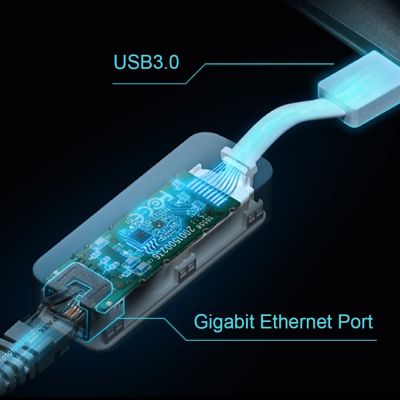 4. Karta sieciowa TP-LINK UE300 (USB 3.0; 1x 10/100/1000Mbps)
