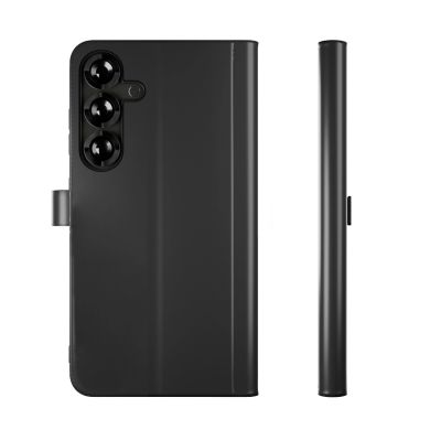 10. Etui z ekoskóry Puro Booklet Case z klapką i portfelem do Samsung Galaxy S25 - czarne