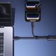 6. Kabel Baseus Flash 4 140W 2w1 USB-C do USB-C + USB-C 1.5 m - czarny