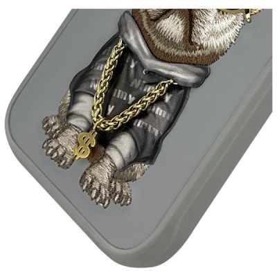 4. Etui Nimmy Glasses Cool Dog na iPhone 16 Pro Max - szare