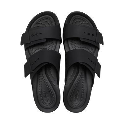 4. Klapki damskie Crocs Brooklyn Buckle Low czarne 211215 001
