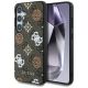 Etui Guess 4G Printed Colored Peony Pattern MagSafe do Samsung Galaxy S25 brązowy