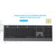 7. GEMBIRD BEZPRZEWODOWY ZESTAW KLAWIATURY + MYSZ DUAL MODE, 2.4 GHZ + BT, SLIM, UKŁAD RU, KOLOR CZARNY