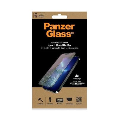 2. Szkło hartowane PanzerGlass E2E Anti-Bluelight na iPhone 13 Pro Max Case Friendly AntiBacterial MicroFracture - czarne