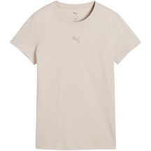 Koszulka damska Puma Ess Centered Cat Logo Tee jasnobeżowa 692916 82