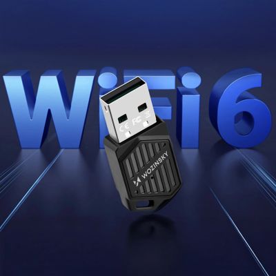 6. Wozinsky dwupasmowy adapter USB  Wi-Fi 6 z Bluetooth 5.4 - czarny