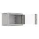 21. Szafa instalacyjna rack wisząca 19" 6U 540x350 szara drzwi przeszklone Lanberg (Flat Pack)