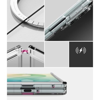 6. Etui Ringke Fusion Magnetic Magsafe na Samsung Galaxy Z Fold 8 - przezroczyste