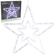 GWIAZDA DEKORACYJNA Z PODŚWIETLENIEM 40LED 35CM BIAŁA