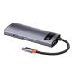 4. Baseus Metal Gleam 5w1 wielofunkcyjny HUB USB Typ C - USB Typ C Power Delivery 100 W / HDMI 4K 30 Hz / 3x USB 3.2 Gen 1 Szary (CAHUB-CX0G)