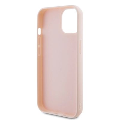 7. Etui Karl Lagerfeld 3D Rubber Glitter Logo na iPhone 15 Plus - różowe