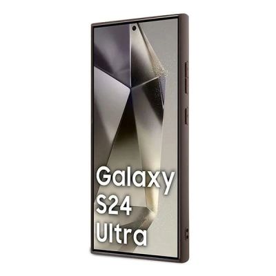 5. Etui Guess 4G Metal Gold Logo na Samsung Galaxy S24 Ultra - brązowe