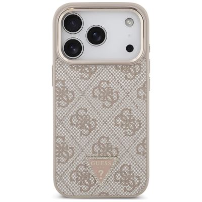 3. Etui Guess 4G Triangle Logo MagSafe na iPhone 17 Pro - różowo-złote