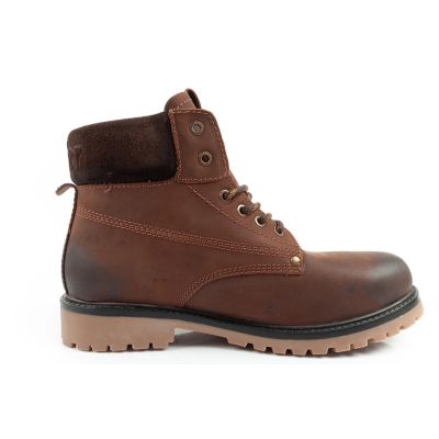 19. Wrangler Arch buty męskie sztyblety trzewiki eleganckie skórzane ciemny brąz