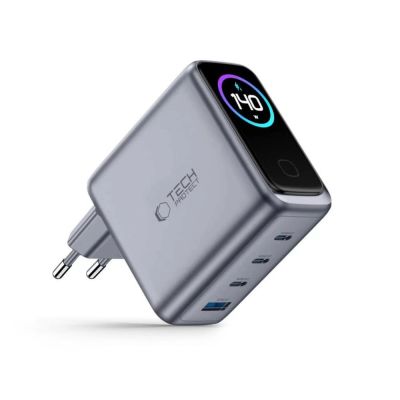 2. Ładowarka sieciowa Tech-Protect PowerVision NC140W-GaN 4-PORT PD 140W / QC3.0 - ciemnoszara