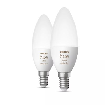 2. Philips Hue White and color ambiance Inteligentna żarówka E14 świeczka (2 szt.)