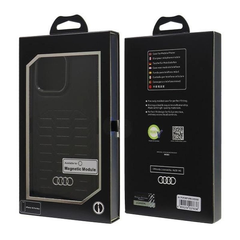 7. Etui Audi Synthetic Leather MagSafe na iPhone 16 Pro Max 6.9" - czarne