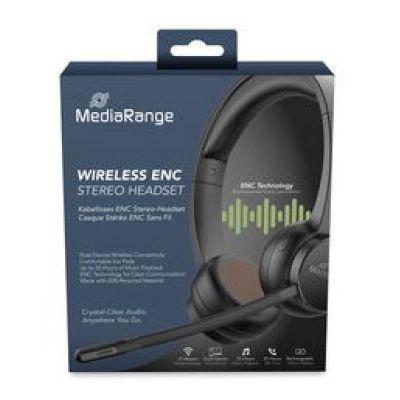 5. MediaRange MROS307 słuchawki/zestaw słuchawkowy Bezprzewodowy Opaska na głowę Połączenia/muzyka USB Type-C Bluetooth Czarny