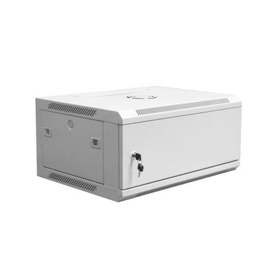 7. Szafa sieciowa wisząca 19" 4U rack 600x450, drzwi pełne, szary, niedzielona, złożona, 60kg