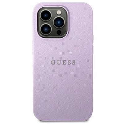 3. Etui Guess Saffiano Strap na iPhone 14 Pro Max 6,7" - fioletowe