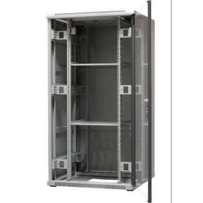 3. EmiterNet Szafa ramowa stojąca 32U, drzwi przód blacha/szkło, 800x800x1540mm (szer./gł./wys.)