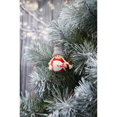 26. LALECZKA DEKORACYJNA Z WORKIEM CZERWONA GIRL 7,5CM