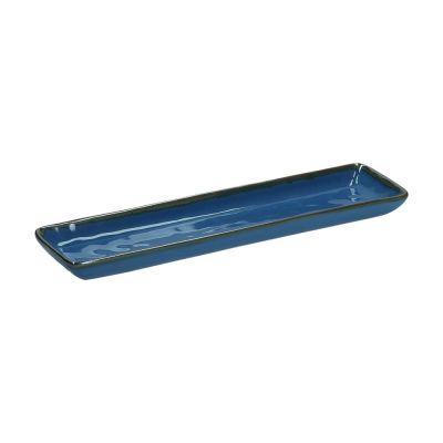 Zestaw 4 tac prostokątnych Concerto Blu Avio - Granatowy, 32 x 8 cm