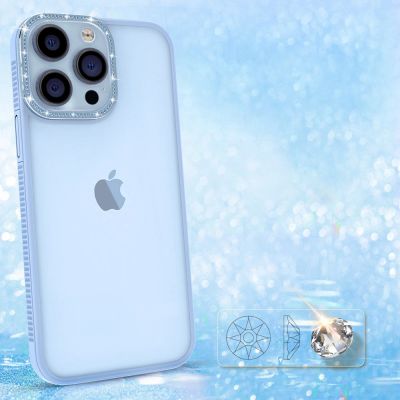 2. Kingxbar Sparkle Series etui iPhone 13 Pro z kryształami obudowa pokrowiec na tył plecki niebieski