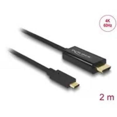 DeLOCK 85291 adapter kablowy 2 m USB Type-C HDMI Czarny