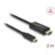 DeLOCK 85291 adapter kablowy 2 m USB Type-C HDMI Czarny