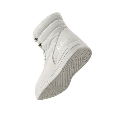 2. Lee Cooper buty zimowe damskie białe ocieplane botki na zamek