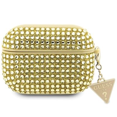 Etui Guess Rhinestone Triangle na AirPods Pro 2 (2022/2023) - złote